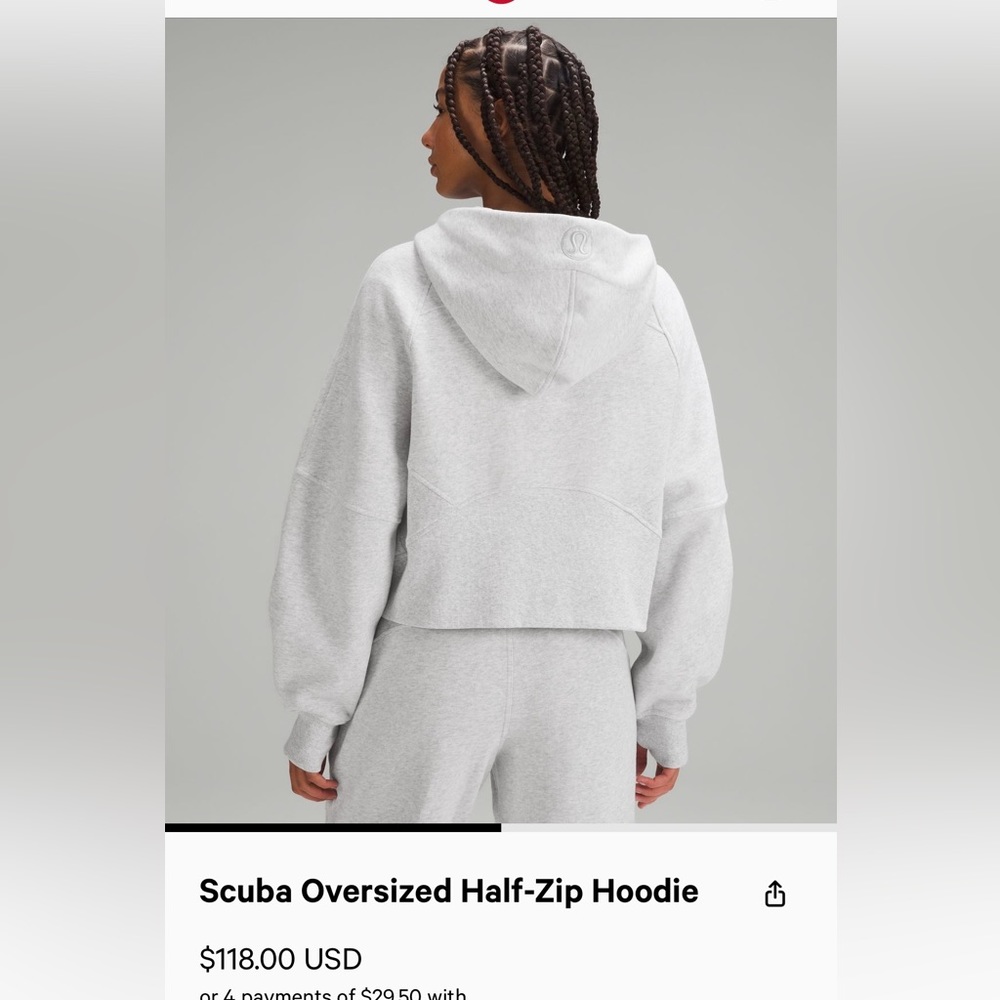 Scuba Oversized Half Zip Hoodie Lululemon